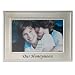 Lawrence Frames Brushed Metal 4 by 6-Inch Our Honeymoon Picture Frame, Sentiments Collection