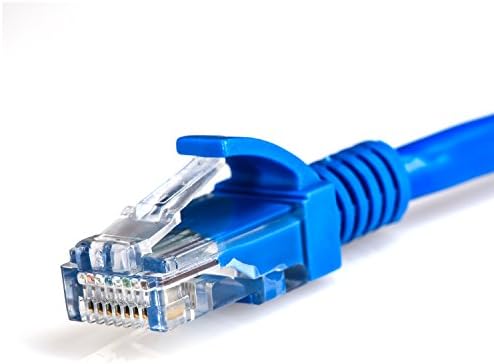 GEPLiNK Rj45 Cat5e Ethernet Lan Network Cable -15 Feet Blue Patch Cord for Pc, Mac, Laptop, Ps2, Ps3, Xbox, and Xbox 360