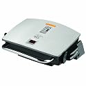 George Foreman GRP72CTTS G-Broil Grill Supreme Electric Nonstick Countertop Grill with Digital Timer, Silver