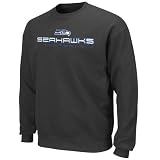 NFL Seattle Seahawks Charcoal 1st & Goal Pullover Crew Sweatshirt (Small)