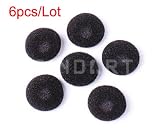 6pcs Headphone Earbud Ear Pad Earphone Foam Cover Black