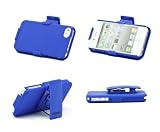 i-UniK Guardian Series Multi-Functions iPhone 4/iPhone 4S case with Stand & Belt Holster - Blue