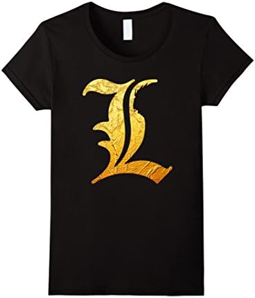 Women's Anime L letter tshirt - Death L t-shirt Medium Black