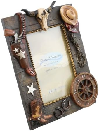 "Western View" Western Photo Frame 4"x6" Cowboy Home Decoration