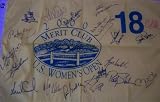 2000 U.S. Women's Open flag autographed by 19 winners (JoAnne Carner, Cristie Kerr, Annika Sorenstam, Jan Stephenson, Karrie Webb)