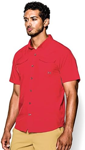 Under Armour Men's UA Iso-Chill Flats Guide Short Sleeve Shirt Extra Large Pomegranate