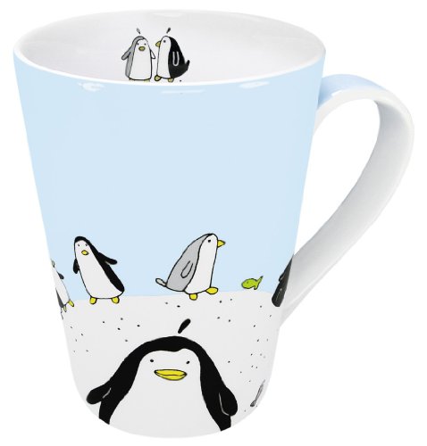 Konitz 13-Ounce Globetrotter Penguin Mugs, Assorted, Set of 4
