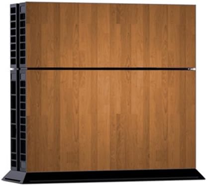 Full Protective PS4 Skin with 2PCS Protective Vinyl Skin Decals Cover for Sony PlayStation 4 Controllers-Wooden Stripe