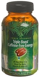 Irwin Naturals Triple Boost Dietary Supplement Caffeine Free Liquid Gel Caps, 75-Count Bottles (Pack of 2)