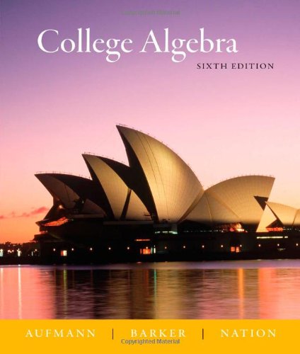 College Algebra, Aufmann, Richard N., 0618803718