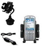 HTC Tornado Car Cup Holder with Car Charger - Uses Gomadic TipExchange