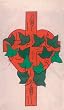 Cross with Ivey Appliqued Flag 28" X 48"