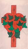 Cross with Ivey Appliqued Flag 28" X 48"