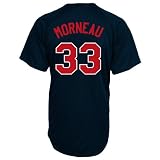 41FaiOYKcyL. SL160  MLB Minnesota Twins Justin Morneau #33 Replica Batting Practice Home Jersey