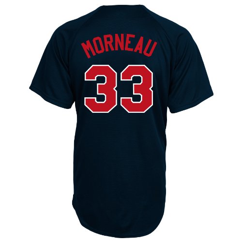 MLB Minnesota Twins Justin Morneau Full Button Down Synthetic Replica Batting Practice Jersey,Large
