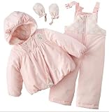 Carter's Hooded Jacket & Snow Bibs Set - Baby Girl 24 Month 3 pc set