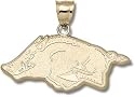 Arkansas Razorbacks Giant 2 1/4" W x 3/4" H Athletic "Razorback" Pendant - Sterling Silver Jewelry
