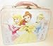 Disney's Embossed Princess Tin Lunch Box Measures About 7 1/2 Inches Long By 6 Inches Tall By 2 3/4 Inches Wide with Picture of Belle,cindrella,sleeping Beauty on It