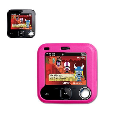 New Fashionable Perfect Fit Hard Protector Skin Cover Cell Phone Case with clip for Nokia Twist 7705 Verizon - Hot Pink