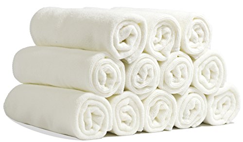 Royal Microfiber Washcloths - 12 Pack Towels - 12 x 12 inches - Extra Soft & Highly Absorbent Towels for use in Home, Kitchen and Cars - Reusable, Lint and Streak Free
