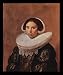 Frans Hals (Portrait of Sara Wolphaerts van Diemen) Framed Art Poster Print - 11 X 17
