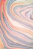 Thai Marbled Mulberry Papers - 25 x 37, Thai Marbled, Iris, Raspberry, and Apricot