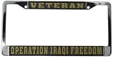 Operation Iraqi Freedom License Plate Frame