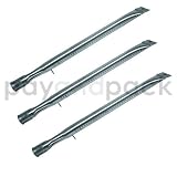 12411 3-Pack Universal Straight Stainless Steel Pipe Burner for BBQ Grillwareand, Broilmate, Charmglow, Grill Pro, Igloo, Master Forge, North American Outdoors, Perfect Flame Lowes, Presidents Choice, Sterling, and Other Model Grills