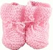 Handmade Baby Booties Knitted By Grandma - Celebrate Pink