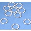 10 Round Split Ring Sterling Silver Beading Parts 4.5mm