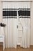 Ritz Black Lined Curtain Pair Size 66x72 with 3 Tape Heading