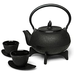 Set Gusseisen Teekanne Arare 1,4 Liter schwarz