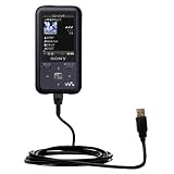 Classic Straight USB Cable for the Sony Walkman NW-S715F with Power Hot Sync and Charge Capabilities - Uses Gomadic TipExchange Technology