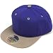 100% Cotton Snapback Solid Blank Adjustable Back Baseball Cap Hat Blue Gray