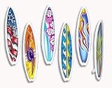 Surfboard Cake Toppers - 12 small surfboards
