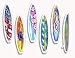 Surfboard Cake Toppers - 12 small surfboards