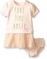 Rosie Pope Girls' Heathered French Terry Top with Mesh Tutu and Diaper Cover