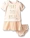 Rosie Pope Baby Girls' Heathered French Terry Top with Mesh Tutu and Diaper Cover