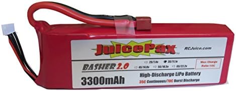 Basher 2.0 3300mah 3S 11.1V 35/70C LiPo Battery With T-Plug (Deans Style)