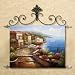 Italian Shore Line Villa Hand Painted Oil Painting Tapestry