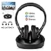 Wireless TV Headphones Over Ear Headsets-RF Transmitter Charging Dock, Hi-Fi Stereo Cordless Headphones for TV, Adjustable Lightweight Rechargeable 10Hrs Battery for Hard of Hearing, 330ft (Black)