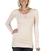 Juniors Mossimo Supply Co. Splitneck Pullover Henley - Pink A Boo / Bone&nbsp;