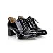 Carol Shoes Casual Women's Lace-up Fashion Chunky Middle Heel Oxfords Shoes