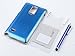 Note 4 Case, Galaxy Note 4 Case, ULAK Samsung Galaxy Note 4 Case Brushed Chrome Luxury Steel Aluminum Plastic Cover Hard Back Protective Case for Galaxy Note 4 (2014) Blue