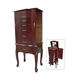 Cherry Wood Jewelry Armoire - 39