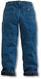 Carhartt® Fleece - lined Denim Dungarees 36' Inseam