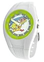 Looney Tunes - 3030822 - Montre Enfant Fille TITI Sports d'Hiver - Quartz Analogique - Lumière - Etanche 10 ATM - Bracelet Caoutchouc Blanc