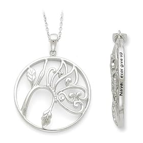 Never Ever Give Up, Butterfly Necklace in Sterling Silver