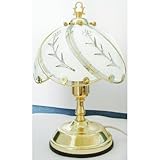 Rural Touch Traditional 40W Touch Lamp Daisy Design in Polished Brass