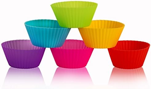 Silicone Cupcake Liners - Cupcake Muffin Cake Liners 24 Cup Reusable Non Stick Cupcake Cup Liners for Cupcake Baking Holder liners - BONUS CUPCAKE CORER-